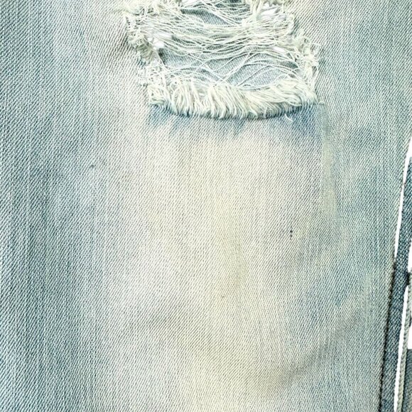 YMI Light Wash Distressed Denim Overalls Womens Size 11 - Picture 7 of 11